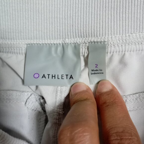 Athleta Womens Light Gray High-Waisted Trousers Size 2 Pants Activewear - Picture 2 of 11